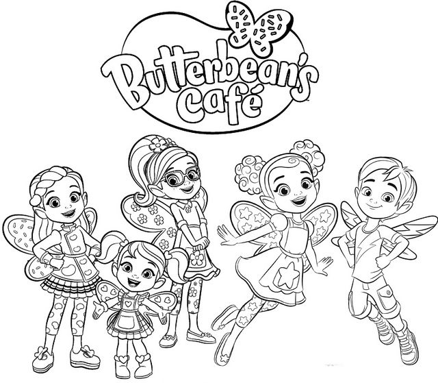 Butterbean's Café Disegni in PDF da Stampare Colora le Fatine GBR