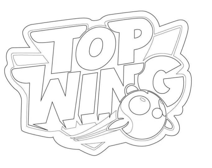 top wing logo da colorare