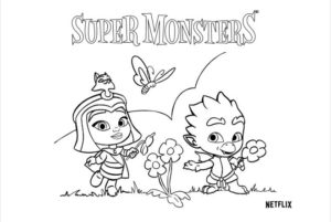 super monsters netflix disegni da colorare lobo e cleo