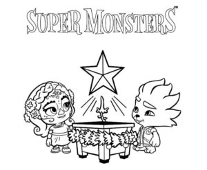 super monsters netflix disegni da colorare lobo e zoe