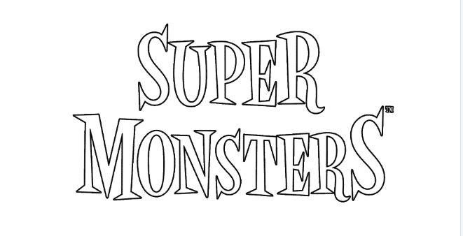 super monsters netflix disegni da colorare scritta