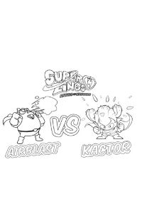 super zings disegni da colorare per bambini air blast vs kactor