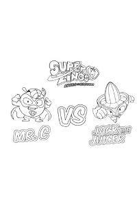 super zings disegni da colorare per bambini mr c vs jack the juicer