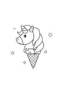 Unicorni da colorare gelato unicorno