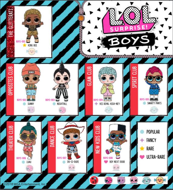 lol surprise boys serie 1 booklet italiano