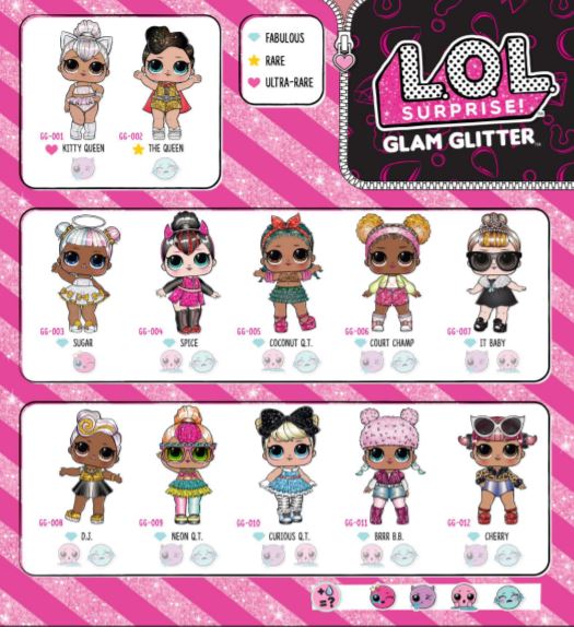 lol surprise serie glam glitter booklet italia