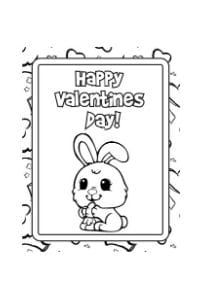 disegni di san valentino da colorare bambini coniglietto