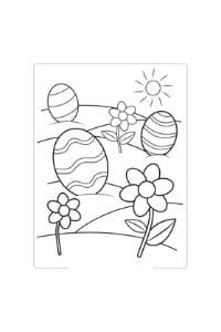 disegni di pasqua da colorare sole uova di pasqua