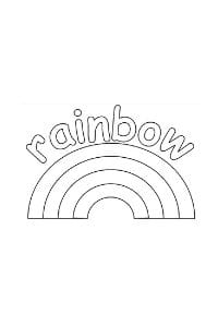 arcobaleno rainbow da colorare e stampare