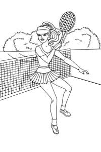 barbie tennis disegno da colorare e stampare