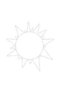 disegni tratteggiati per bambini il sole