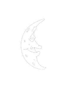 disegni tratteggiati per bambini la luna