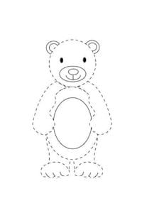 disegni tratteggiati per bambini orsetto