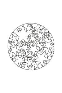 mandala per bambini da colorare con le stelle