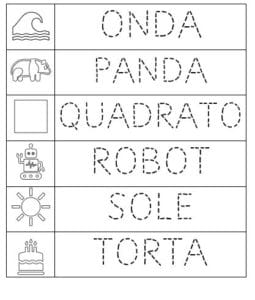 schede di pregrafismo alfabeto opqrst