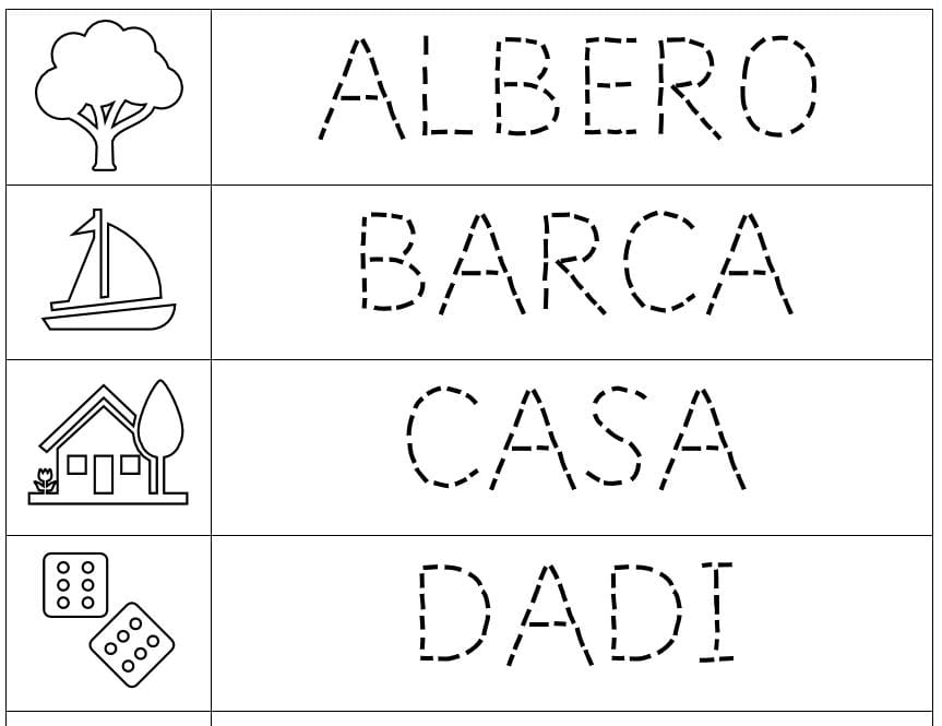 Alfabeto: Schede di Pregrafismo per Bambini da Stampare - GBR
