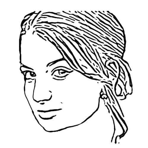 Marta Losito volto ritratto da colorare e stampare