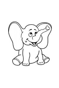 disegni da colorare e stampare per bambini di 3 anni Elefante
