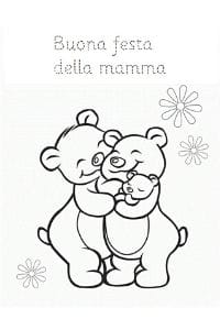 disegni da colorare festa della mamma orsi