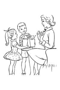 disegni da colorare festa della mamma regali