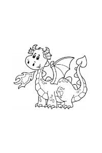 disegni da colorare in formato A4 drago