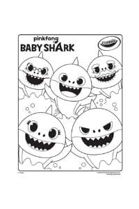 disegni da colorare per bambini di 5 anni Baby Shark