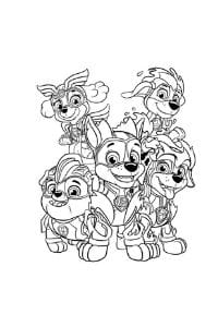 disegni da colorare per bambini di 5 anni Paw Patrol Super cuccioli