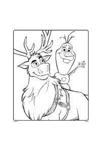 disegni da colorare per bambini di 6 anni Olaf e Sven