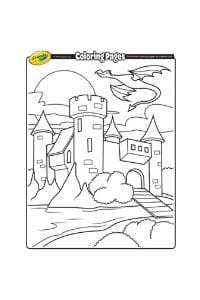 disegni da colorare per bambini di 7 anni castello