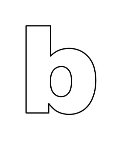 Lettera b minuscola da stampare e colorare pdf A4