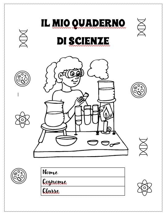 copertina del mio quaderno di scienze