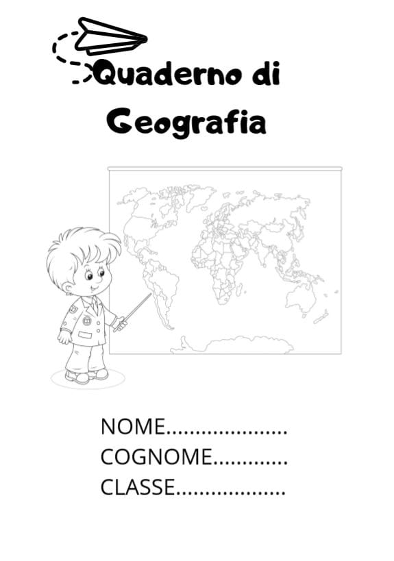 Copertine Per Il Quaderno Di Geografia Da Stampare E Colorare In A Gbr