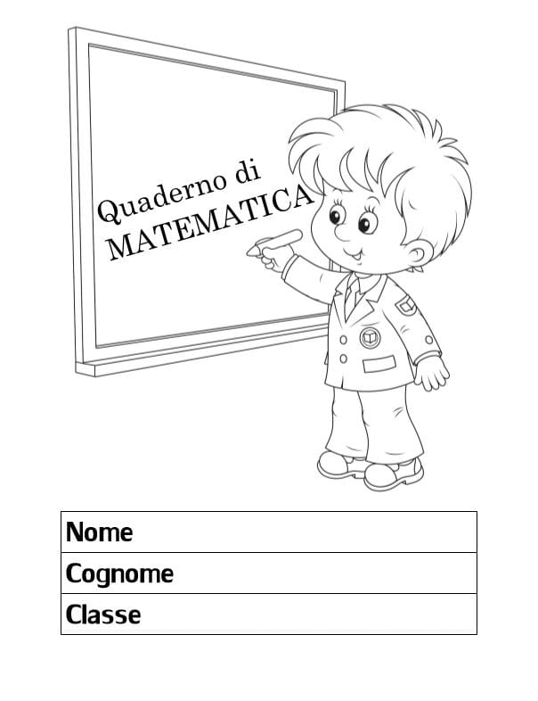 copertina quaderno matematica