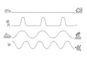 pregrafismo linee rette e curve da stampare