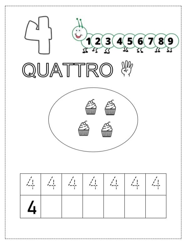 schede pregrafismo numeri da stampare-4