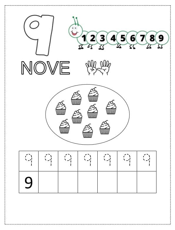 schede pregrafismo numeri da stampare-9