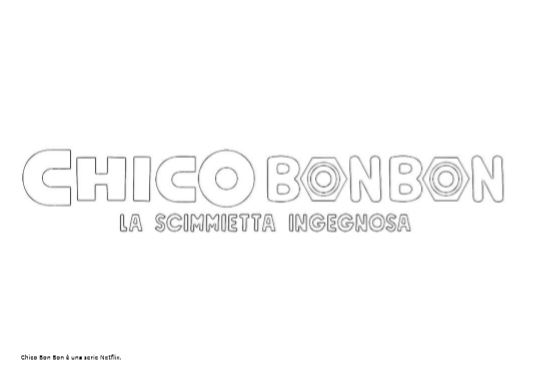 Chico Bon Bon logo da stampare e colorare PDF A4