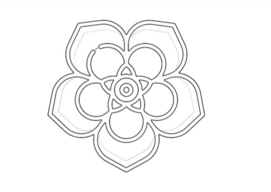 Fiore di loto da stampare e colorare disegno PDF A4