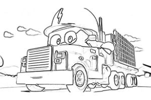 Super Truck disegni da colorare e stampare PDF Carl Trasform elettricità