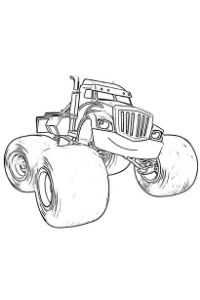 monster truck da colorare PDF Crusher