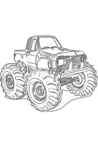 monster truck da colorare PDF e stampare