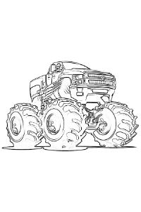 monster truck da colorare PDF stampare A4