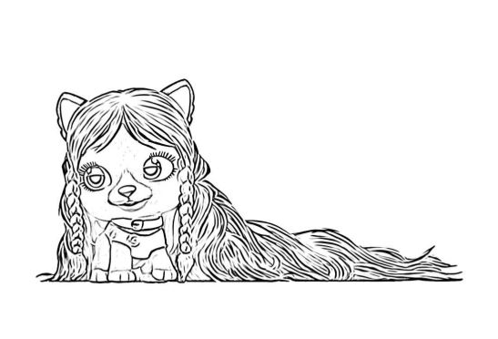 Nyla VIp Pets disegni da colorare serie tv pdf A4 gratis per bambini