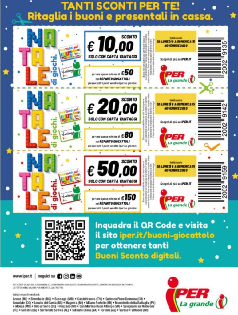 Buoni Sconto Iper Catalogo Giocattoli di Natale 2020