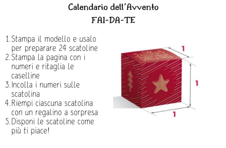 Calendario Dell Avvento Fai Da Te Da Stampare E Colorare Pdf Gbr