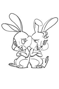 disegni da colorare topo gigio g-team coniglietti
