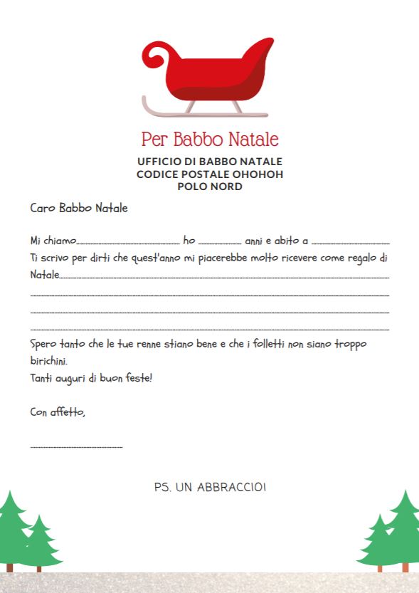 letterina di babbo natale pdf