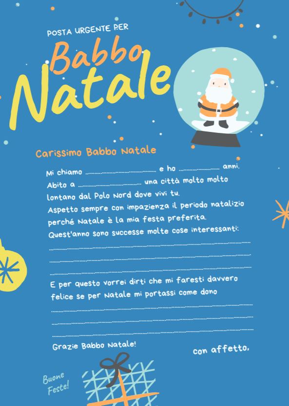 letterina per babbo natale pdf da stampare