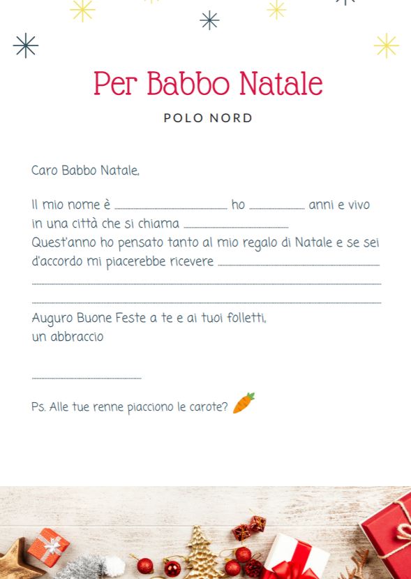 letterina per babbo natale scaricare pdf