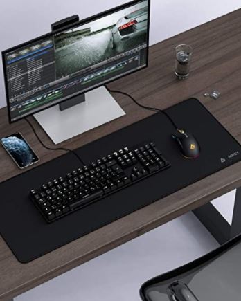 Scrivania Gaming Porta Pc Computer con Luci LED RGB e Tappetino Mouse Pad  80x30